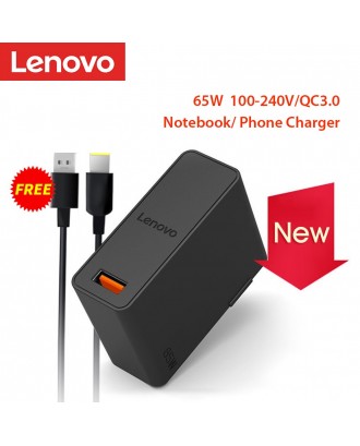 Lenovo USB Power Adapter 65W QC3.0 Notebook Laptop Phone Charger