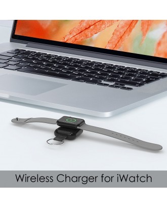 W4 Wireless Charger Power Bank 700mAh USB Charging Cable Portable Outdoor External Battery Pack Key Chain Mini Magnetic Charger for Apple iWatch Series 1 2 3
