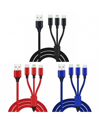 3 in 1 Charging Cable Lightning Type-C Micro USB Quick Charge Cable