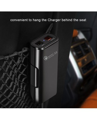 Car Charger 4 In 1 Fast Charger 4 USB Ports 36W 8A Front and Rear Car Fast Charging Travel Portable Adapter Mobile Phone Charger for For iPhone Samsung Huawei Xiaomi