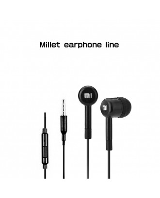 Millet In-ear Earphone 0.35mm Portable Headphone with Microphone Black