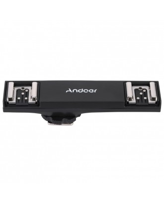 Andoer Dual Hot Shoe Flash Speedlite Bracket Splitter for Nikon D750 D7200 D7100 D7000 D800 D810 D600 DSLR Camera Camcorder