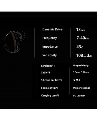 BQEYZ Spring 1 Earphone Piezoelectric Balanced Armature Hybrid Drivers Detachable 2Pin 0.78mm HiFi In-Ear Headphones Running Sports Metal Earbuds