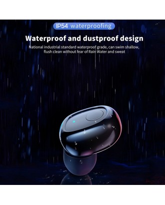 G5S TWS Wireless BT Earphone Mini Binaural In-Ear 6D HiFi Sport Earbuds LED Indicator Light IP54 Waterproof Earphone with Charging Case