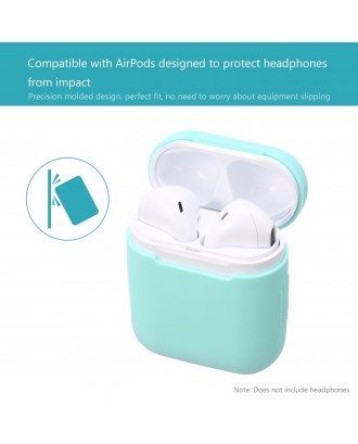 4in1 Silicone Protective Cover Compatible with Apple AirPods Charging Case Watch Band Holder Anti-lost Straps Earphone Protector Accessories