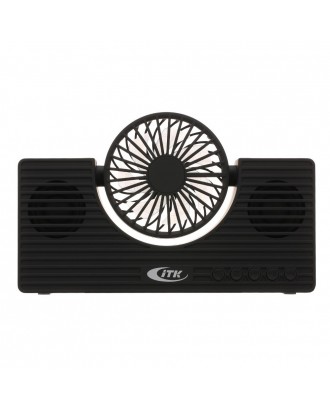 Mini Bluetooth Speaker with Fan Wireless Phone Speaker Multi-functional Portable Sound Box Support TF Card AUX IN MP3 Player