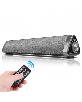 LP-1811 Bluetooth 5.0 Speakers 10W Portable Wireless Speaker TV Soundbar Home Theater 3D Stereo Sound Bar Remote Control AUX IN TF Card Reading USB-DAC for TV Latop PC