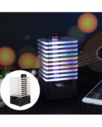 Q8 Wire-Less BT Speaker LEDs Colorful Lighting Sound Box USB Powered Built-in 850mah High Capacity Rechargeable Batterys for Home Party Leisure Time Portable