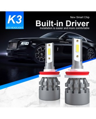 2Pcs Car LED Headlight Bulbs LED Driving Lamp All-in-one Conversion Kit H11/H8/H9 40W 6000LM 9V-36V