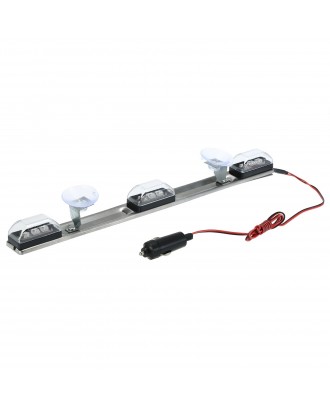Car Interior Light Strip Truck Universal Vehicle Decorative Lamp 9 White LED 2 Meters Cable