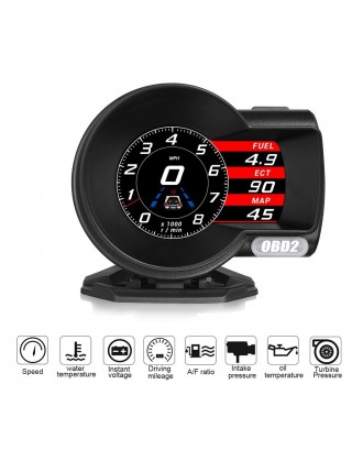F8 Multifunctional OBD Instrument High Definition LCD Color Screen Car HUD Head-up Display