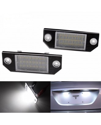 2 Pcs LED License Plate Lamp 12V White Light Fit for Ford Focus C-MAX MK2