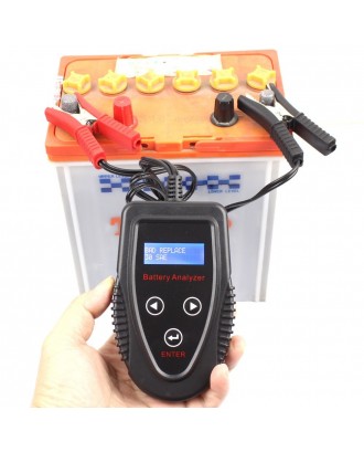 12V Automotive Digital Car Battery Tester Cranking System Tester Charging System Tester Diagnostic Tool Car Gel AGM WET CA SLA CCA IR SOH Battery Analyzer