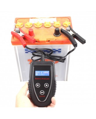 12V Automotive Digital Car Battery Tester Cranking System Tester Charging System Tester Diagnostic Tool Car Gel AGM WET CA SLA CCA IR SOH Battery Analyzer