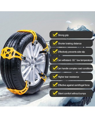 Universal Tire Chains Anti-slid Snow Chain Portable Easy to Mount Emergency Traction Car Snow Tyre Chain 4PCS