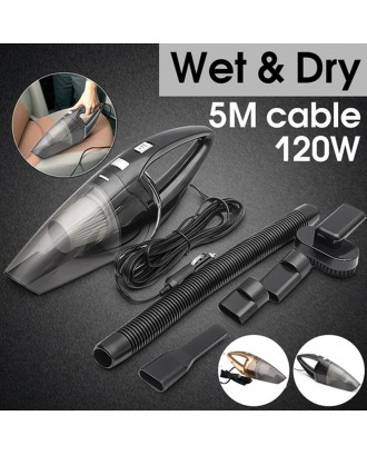 120W Mini Portable Car Wet Dry Handheld Vacuum Cleaner Lightweight Suction Car Accessories