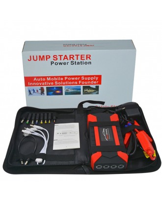 Portable 89800mAh Car Jump Starter Booster Charge Cell 4 USB Charge Pal Lamp