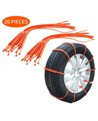 Car Tire Anti-skid Strap 10*910mm Vehicle Tyre Non-slip Zip Grip Strip Adding Tire Traction for Car SUV Van Truck Snow Ice Mud Prevention