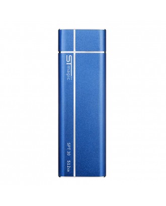 STmagic SPT30 512G Mini Portable M.2 SSD USB3.1 To Type-C Solid State Drive Read Speed 480MB/s - Blue