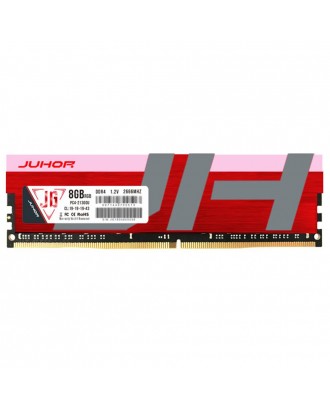 Juhor DDR4 8GB 2666Mhz 1.2V 288 Pin RAM Desktop Memory Module With RGB Glowing And Shell For PC Computer - Red