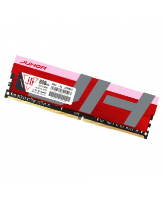 Juhor DDR4 8GB 2666Mhz 1.2V 288 Pin RAM Desktop Memory Module With RGB Glowing And Shell For PC Computer - Red
