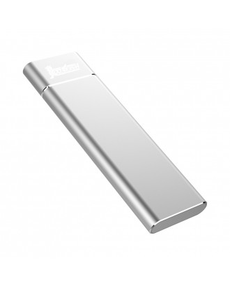 Coolfish M1 NGFF 2TB SSD Portable External Solid State Drive Max Read Speed 430MB/S M.2 Interface - Silver
