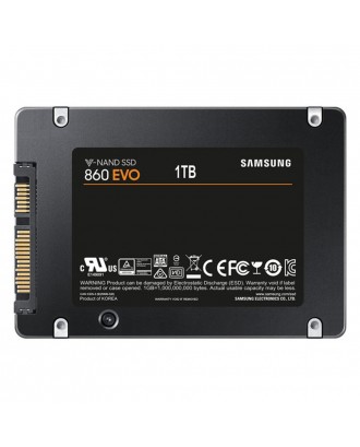 Original Samsung 860 EVO 1TB SATA3 SSD 2.5 Inch Read 550MB/s - Black
