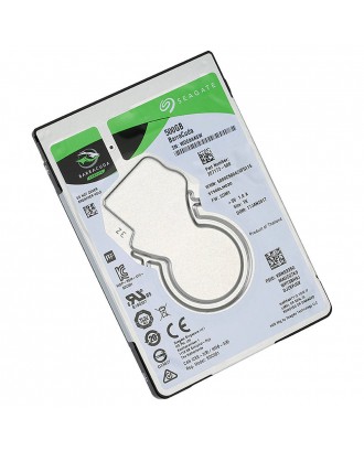 Seagate ST500LM030 500GB Notebook Internal Hard Disk Drive 2.5 Inch 7mm 5400RPM SATA 6Gb/s Interface 128MB Cache Memory - Silver