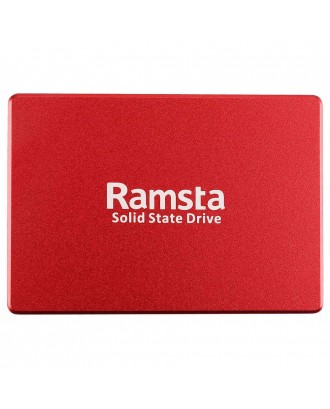 Ramsta S800 480GB SATA3 High Speed SSD Solid State Drive Hard Disk 2.5 Inch Sequential Read 562MB/s - Red