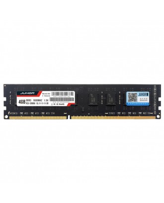 Juhor DDR3 4G 1600Mhz 1.5V 240 Pin RAM Desktop Memory Module For PC Computer - Black