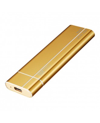 STmagic SPT30 Plus 512GB Mini Portable NVME SSD USB3.1 To Type-C Solid State Drive Read Speed 1900MB/s - Gold