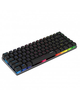 Ajazz AK33RGB Wired Mechanical Keyboard Ergonomic 82keys Anti-ghosting RGB Backlight Black Switch - Black