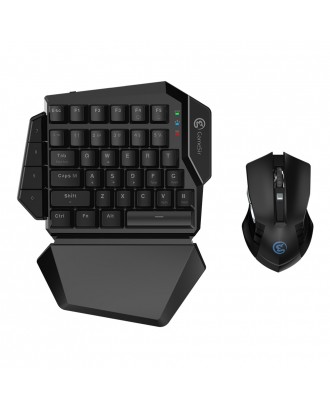 GameSir Z2 E-sports Gaming Wireless Keypad Mouse Combo 2.4GHz One-handed Blue Switch Keyboard For FPS Games - Black