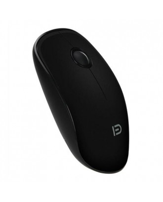 FUDE V8 2.4GHz Wireless Ultra Thin Mouse Compact Soundless Mice 1500DPI - Black