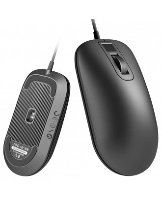 Jesis Fingerprint Mouse 125Hz Polling Rate Smart Portable For Home Office From Xiaomi Youpin - Black