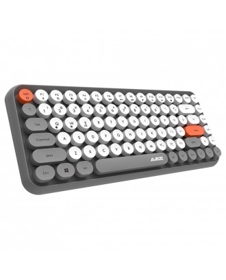 Ajazz 308i Bluetooth Wireless Keyboard 84 Classic Round Keys - Gray