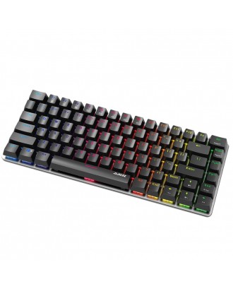 Ajazz AK33RGB 82keys Anti-ghosting Ergonomic Mechanical Wired Gaming Keyboard Durable RGB Backlight Blue Switch - Black