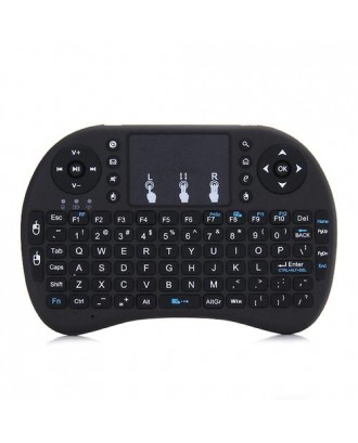 I8 KP-810-21 2.4G Mini Wireless Touchpad Keyboard Remote Control for PC/Pad/Andriod TV Box - Black