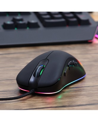 [Upgraded Version] Ajazz AJ118 Wired Gaming Mouse 6 Keys Adjustable 4000DPI - Black