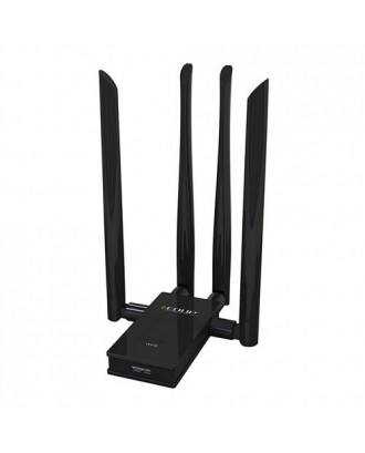 EDUP EP-AC1621 1900Mbps WiFi Adapter Dual Band WiFi USB 3.0 With 4 Antenna Wireless Adapter - Black
