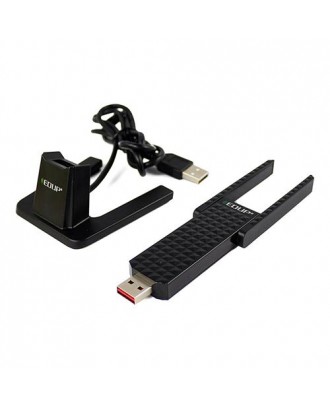 EDUP EP-AC1631 RTL8811 Dual Band USB WiFi Adapter 2.4GHz 5.8GHz Dual Band 802.11AC 600Mbps With USB Extend Base Dual External Antennas - Black