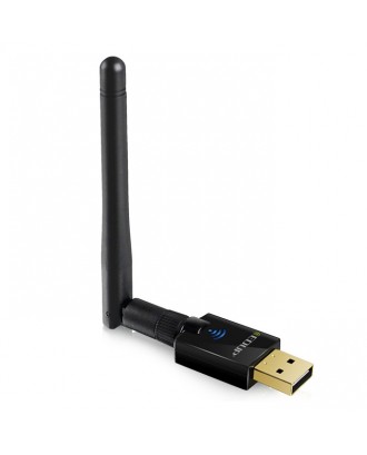 EDUP EP-DB1607 WiFi Wireless Card 600Mbps 2.4GHz/5.8Ghz Ddual Band 802.11b/g/n USB 2.0 Lan Adapter with Antenna - Black