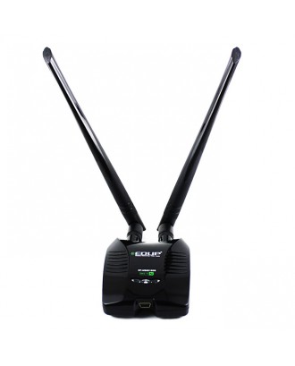 EDUP EP-MS8515GS Wireless USB Adapter 2.4GHz 150Mpbs 802.11 b/g/n WLAN Wi-Fi Network Card with Double 6dbi Antennas - Black