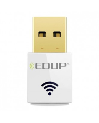 EDUP EP-AC1619 Dual Band USB WiFi Adapter 2.4GHz 5.8GHz Dual Band 802.11AC 600Mbps Wireless Mini WiFi Adapter - White