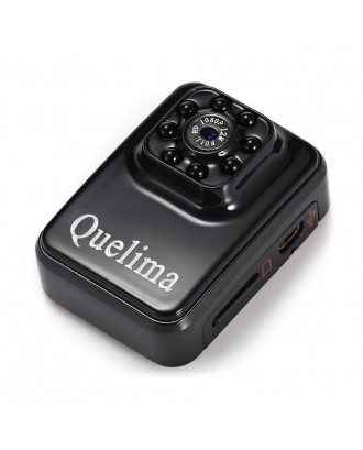 Quelima R3 Mini Car Video Recorder 120 Degree Wide Angle FOV 1080P Night Vision With 8 LEDs Loop-cycle Recording Motion Detection - Black