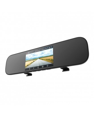 Xiaomi Mijia Smart Rearview Mirror 5 Inch IPS Display Car DVR Camera With Intelligent Voice Control Parking Monitoring Dual Recording Front And Back - Black