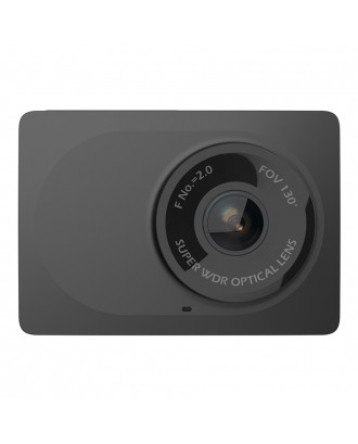 YI Compact Dash Camera 2.7 Inch LCD Screen 1080P Full HD 130 Degree Angle Lens G-Sensor Global Version - Black
