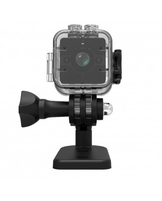 Quelima SQ12 Mini Camera Sports HD DV Camcorder Night Vision 155 Degrees FOV Angle 30 Meters Waterproof 1080P HD Car DVR - Black