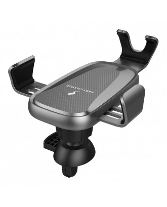 Smart Wireless Car Charger X276 Fast Charging Air Vent Phone Holder For Qi-Enabled Cellphones - Black