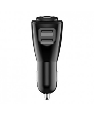 C2 Car Charger Auto Charging DC12-24V Bluetooth Headset Compatible with Phones PAD of Android/IOS - Black